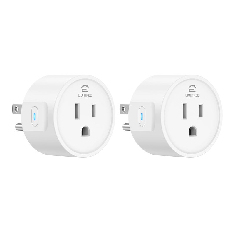 EIGHTREE Smart Plug 2025 Upgrade to 15A, Bluetooth & Wi-Fi Outlet Plug Dual Connection, Voice Control, Remote Control Outlet Timer Indoor, Smart Plugs That Work with Alexa & Google, 2.4GHz Wi-Fi Only - Image 1